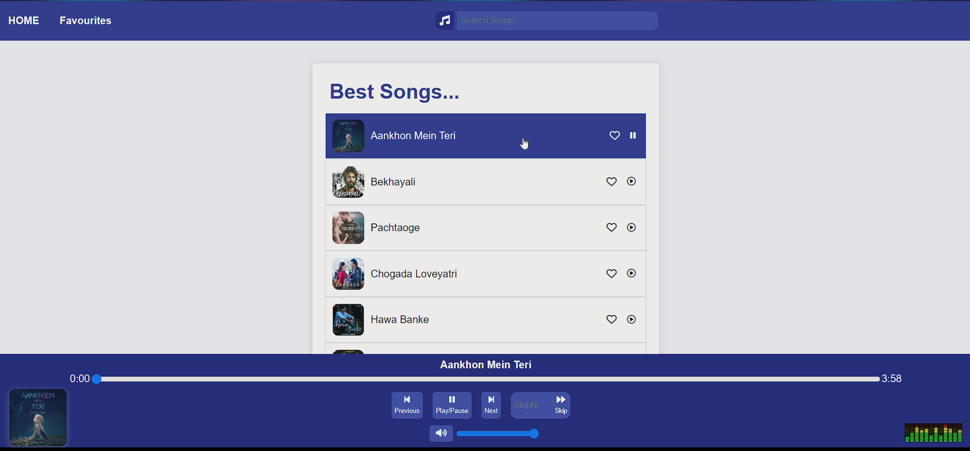 Personalised Music Player